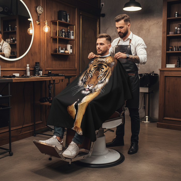 PrimeX Premium Professional Barber Cape, 1 Count, Tiger
