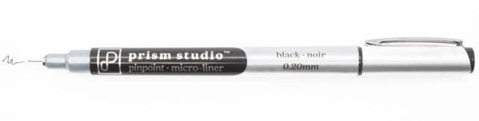 Prism Studio - Pinpoint Micro-Liner - 0..20mm - Black. Available at Embellish Away in Bowmanville Ontario Canada.