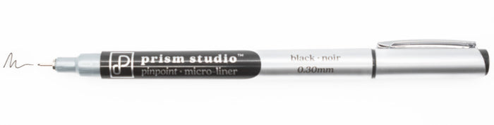 Prism Studio - Pinpoint Micro-Liner - 0.30mm - Black. Available at Embellish Away in Bowmanville Ontario Canada.