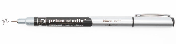 Prism Studio - Pinpoint Micro-Liner - 0.35mm - Black. Available at Embellish Away in Bowmanville Ontario Canada.