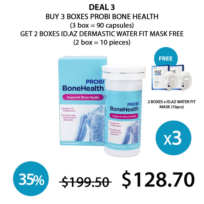 (BUY 3) PROBI BONE HEALTH + 2 FREE ID.AZ WATER FIT MASK