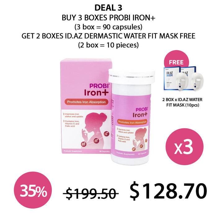 (BUY 3) PROBI IRON + 2 FREE ID.AZ WATER FIT MASK