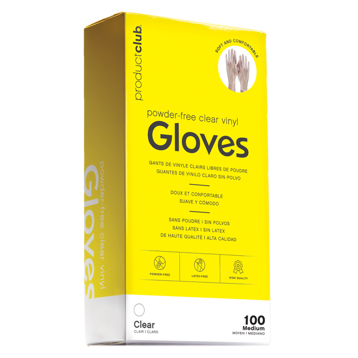 Product Club Powder Free Clear Vinyl Gloves
