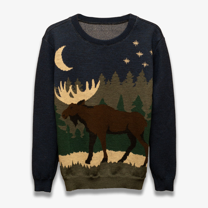 "Protect our Land" Merino Wool Moose Sweater