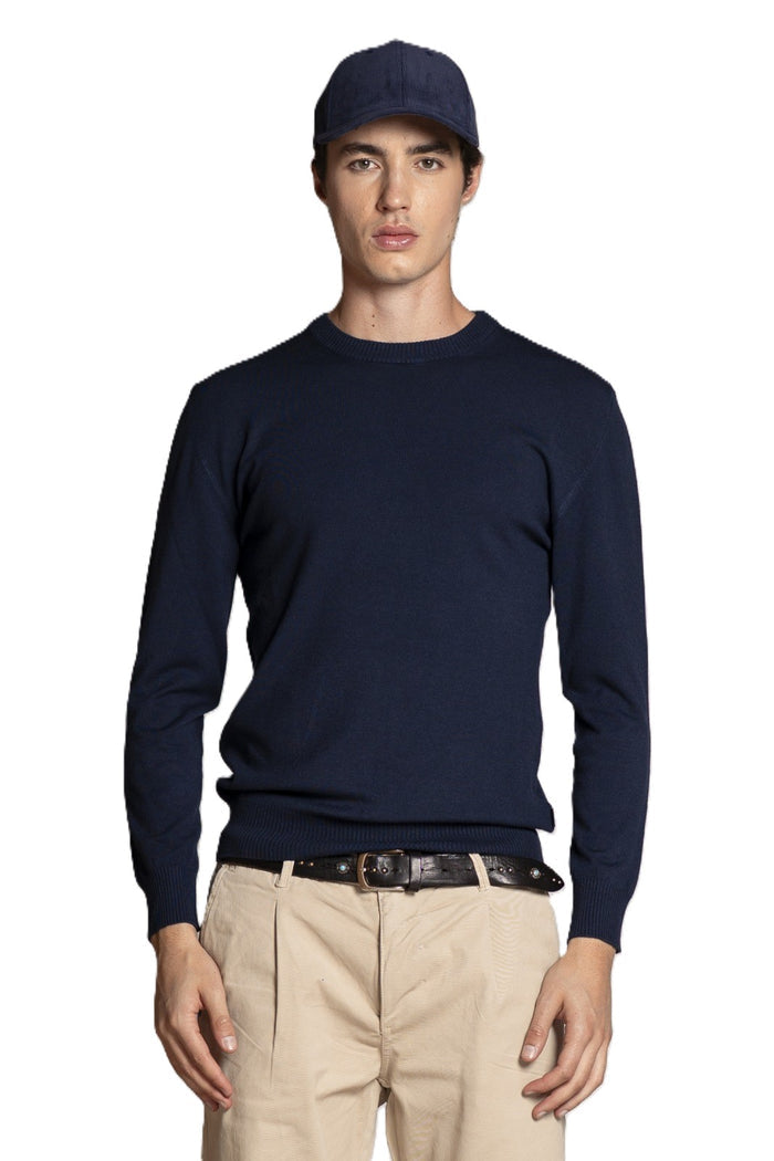 IMPURE pullover lana blu LUTON LANA-BLU