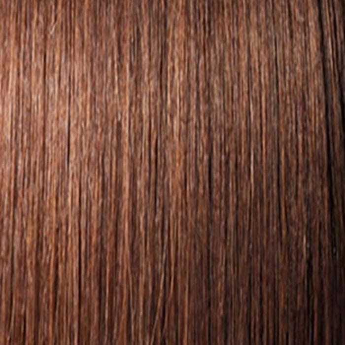 OUTRE quick ponytail extension in medium brown shade with straight silky hair texture