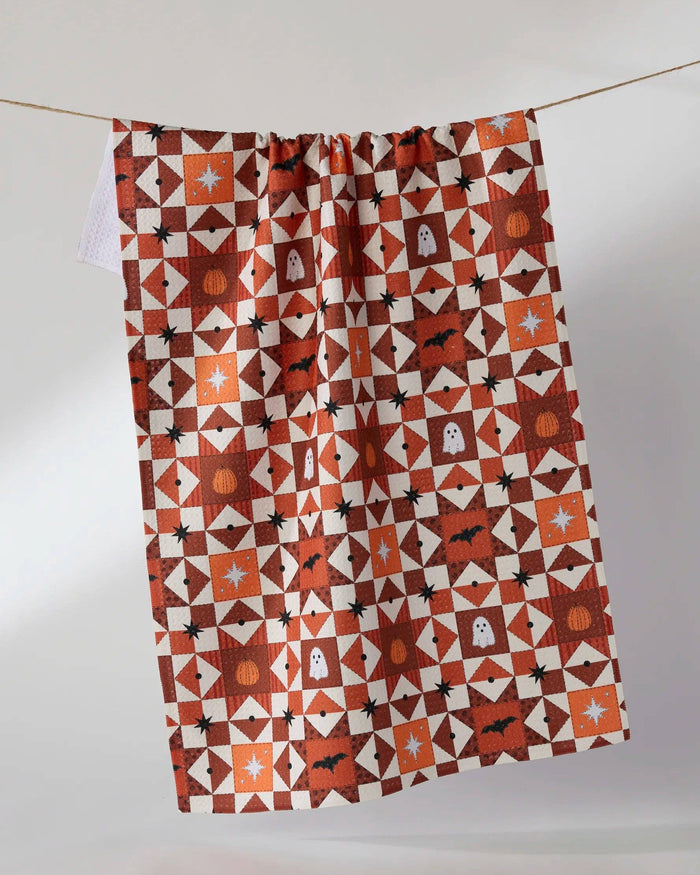 Quilt Work Tea Towel: Halloween - Olita Gifts & Goods