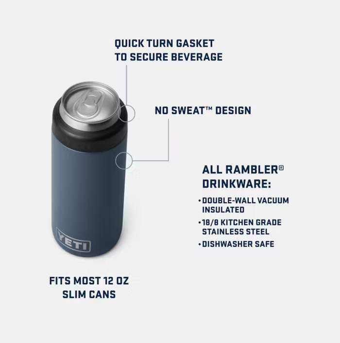 Rambler Colster Slim Can Cooler | White | YETI