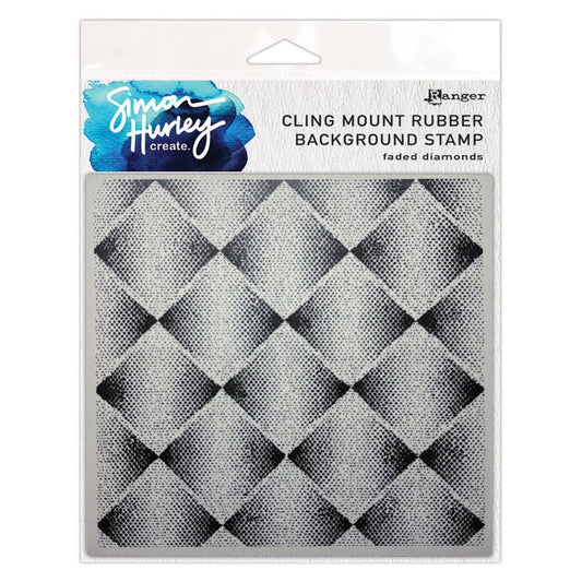Ranger - Simon Hurley create. - Background Stamp - Faded Diamonds. Available at Embellish Away located in Bowmanville Ontario Canada.