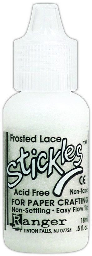 Ranger - Stickles - Selct from a variety. Each sold seperately. Available at Embellish Away located in Bowmanville Ontario Canada. Frosted Lace White Glitter