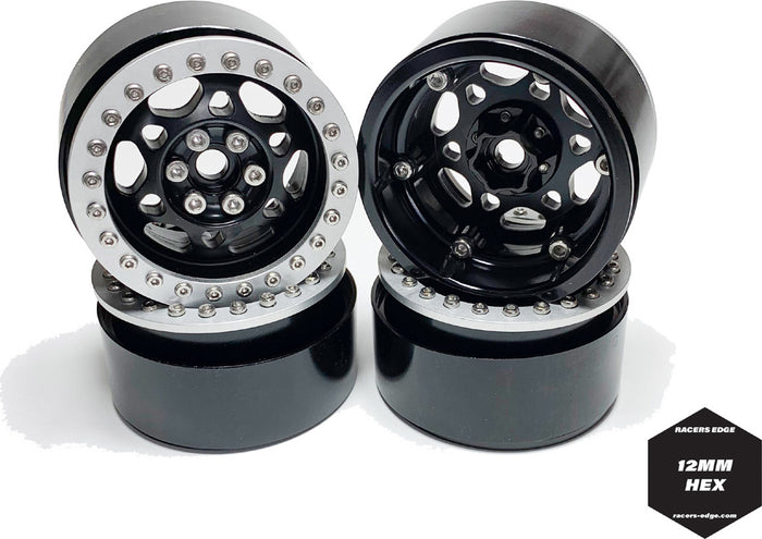 2.2" Aluminum Beadlock Crawler Wheels Silver (4pcs)