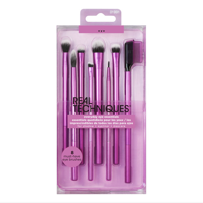 Real Techniques Every Day Eye 8 Piece Essentials For eyeshadow + eyeliner + mascara