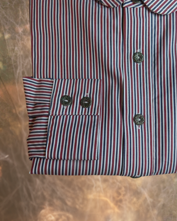 Red, Blue and White Stripe Men's Dakota Shirt
