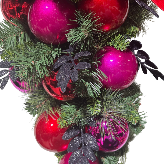 Red Candy Apple Ball Ornament, 4"