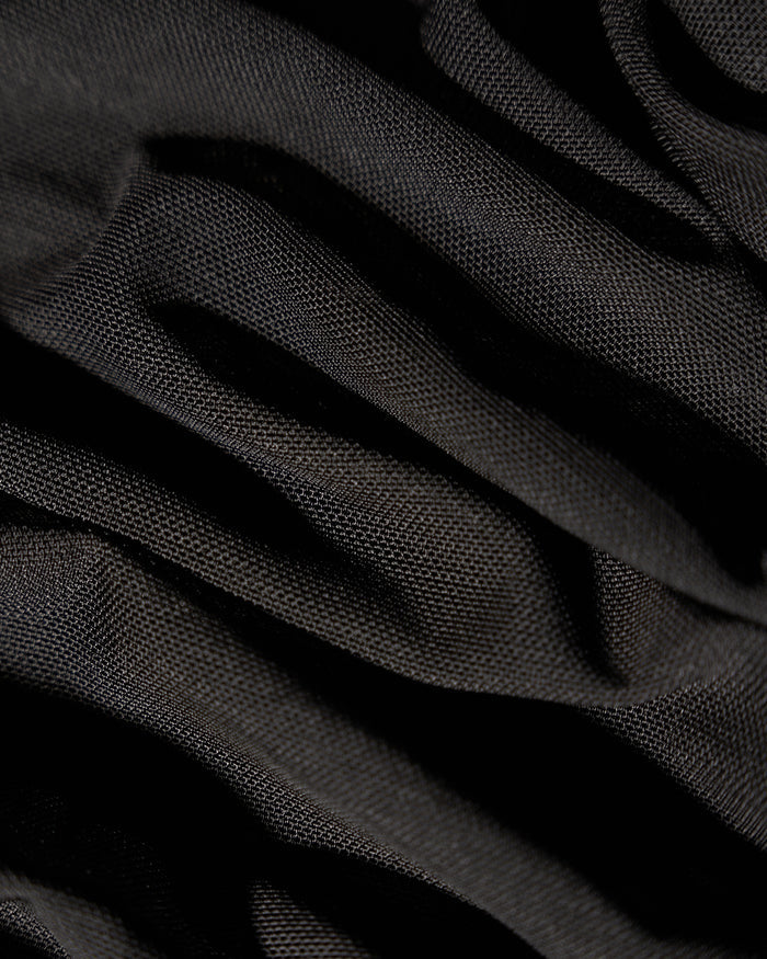 Fabric swatch of Ringy Sheer Slit Skirty - Black
