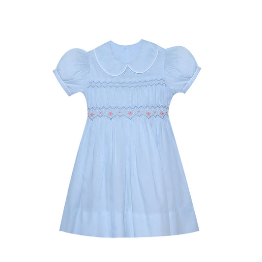 RN Stella Blue Smocked Dress