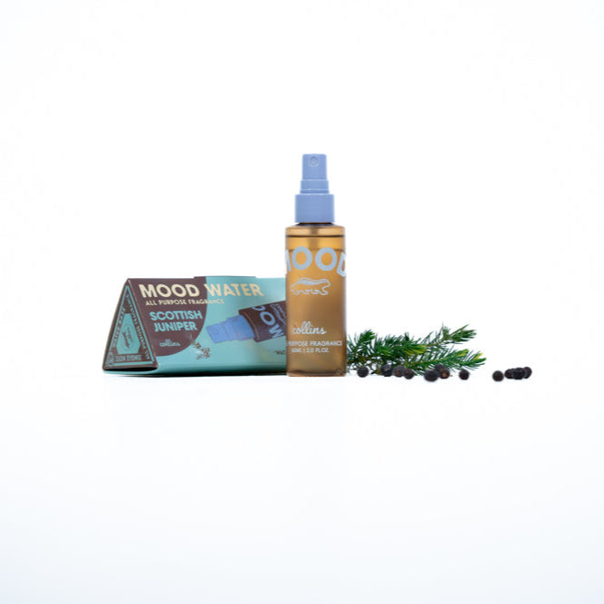 Mood Waters product with a spray bottle and packaging on a white background