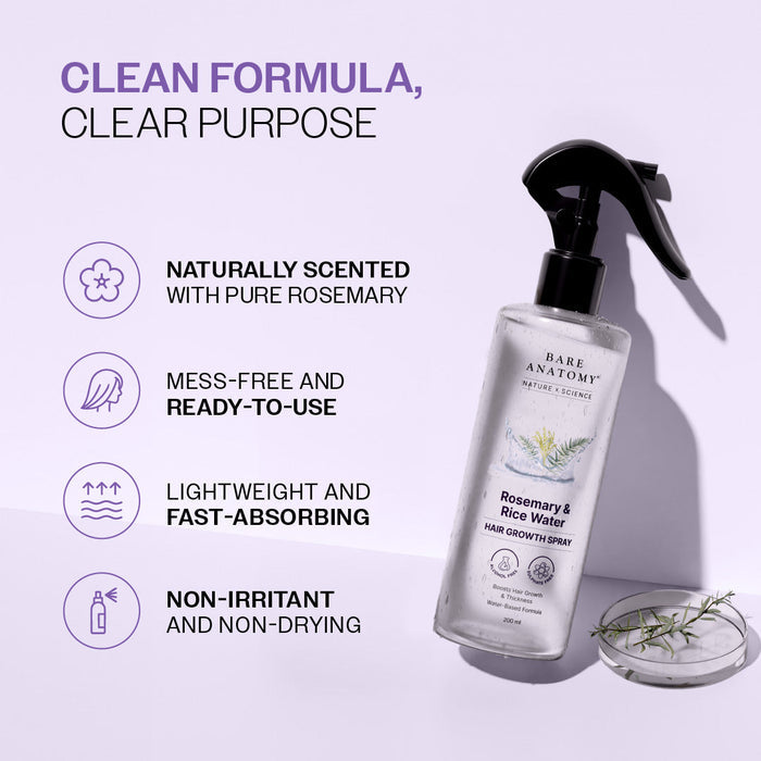Rosemary Rice Water Hair Growth & Thickness Spray 200ml