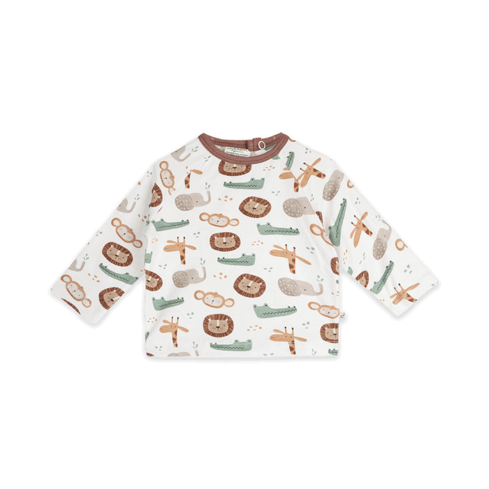 Safari Animals Baby Tee & Jogger (Organic Jersey) - Front