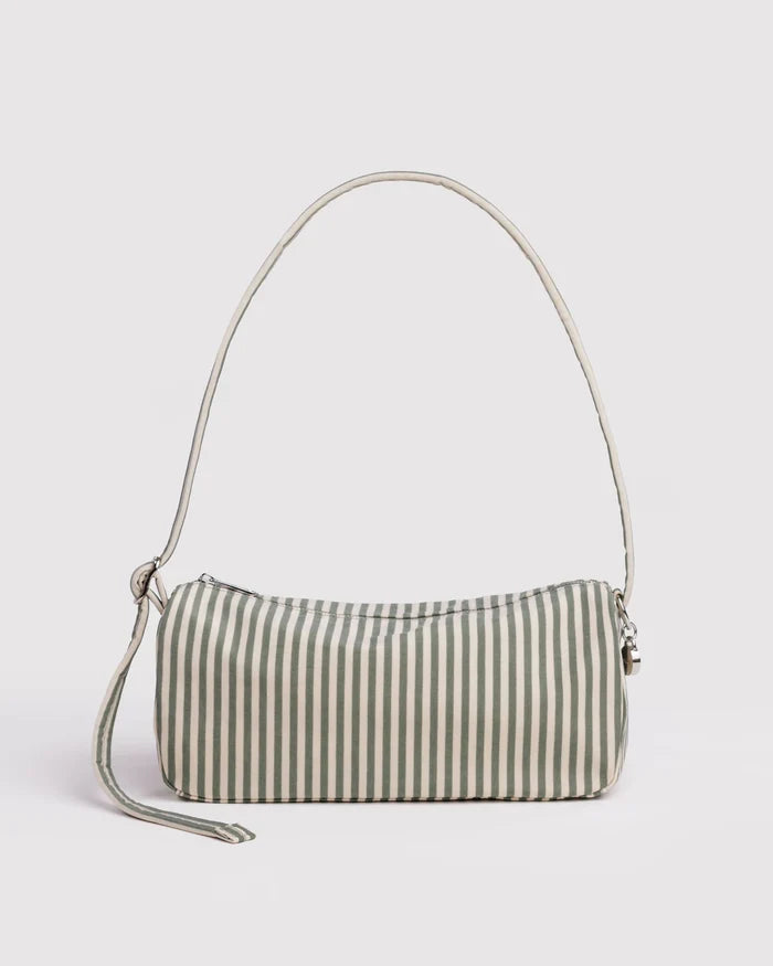 Sage Stripe Nylon Loaf Bag