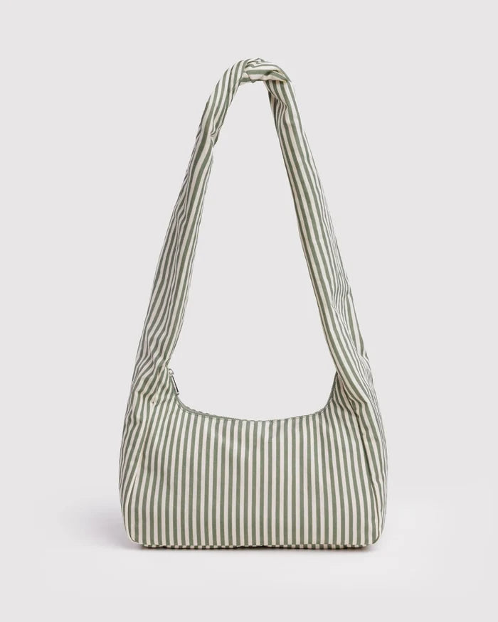 Sage Stripe Nylon Meringue Bag
