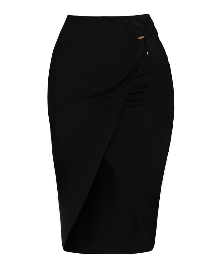 Outline image of Sarong Skirty - Black