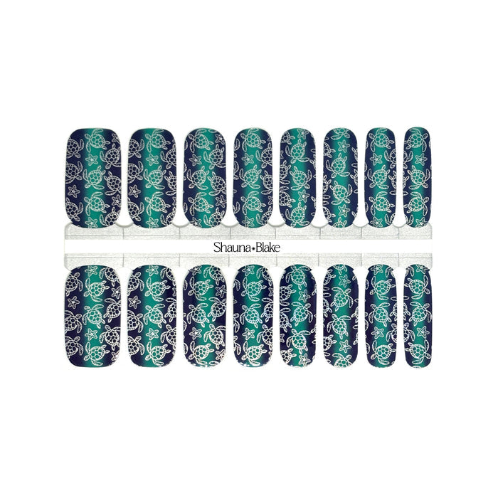 Sea Turtles & Starfish Exclusive Design Nail Wraps (FOIL)