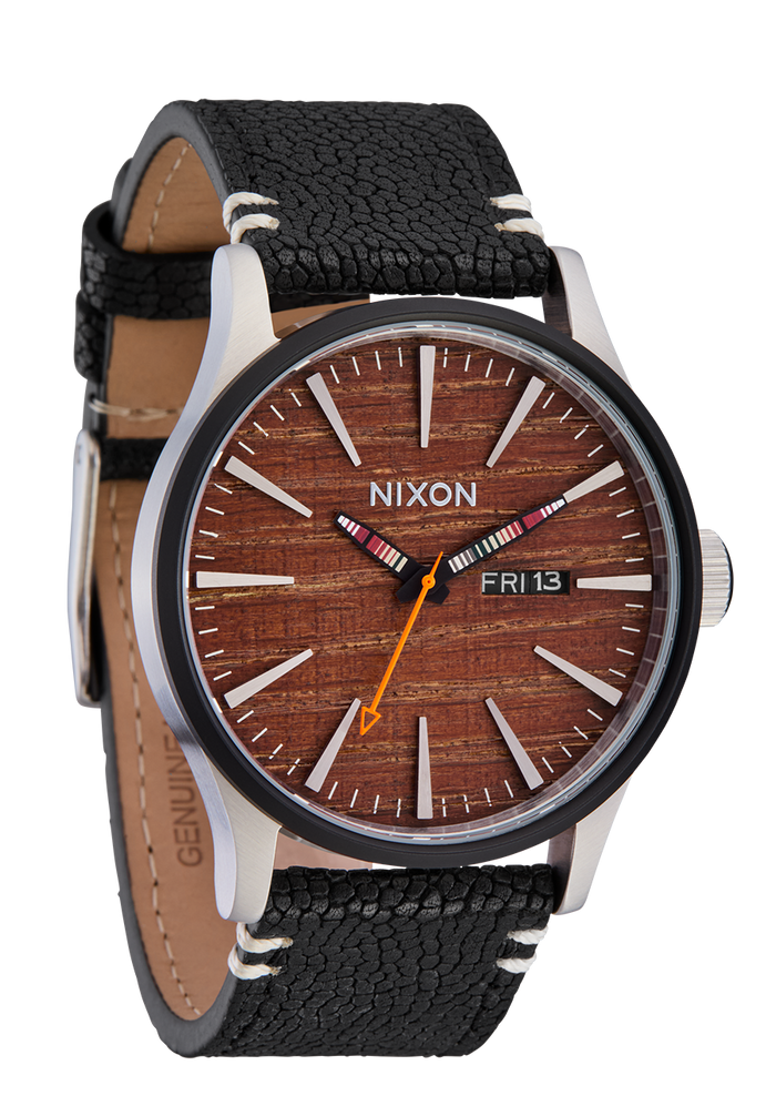 Sentry Leather - Silver / Rosewood / Black