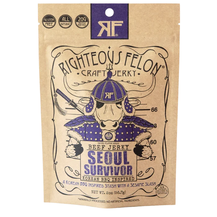 Seoul Survivor Korean BBQ Beef Jerky | Righteous Felon Craft Jerky