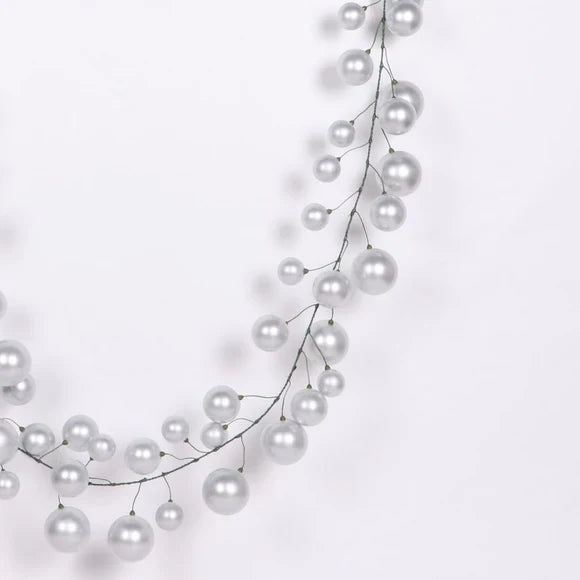 Silver Ball Garland, 10'