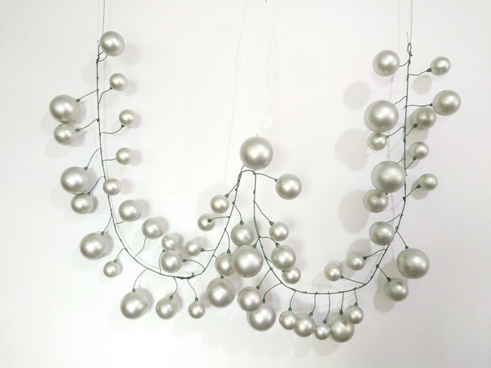 Silver Ball Garland, 10'