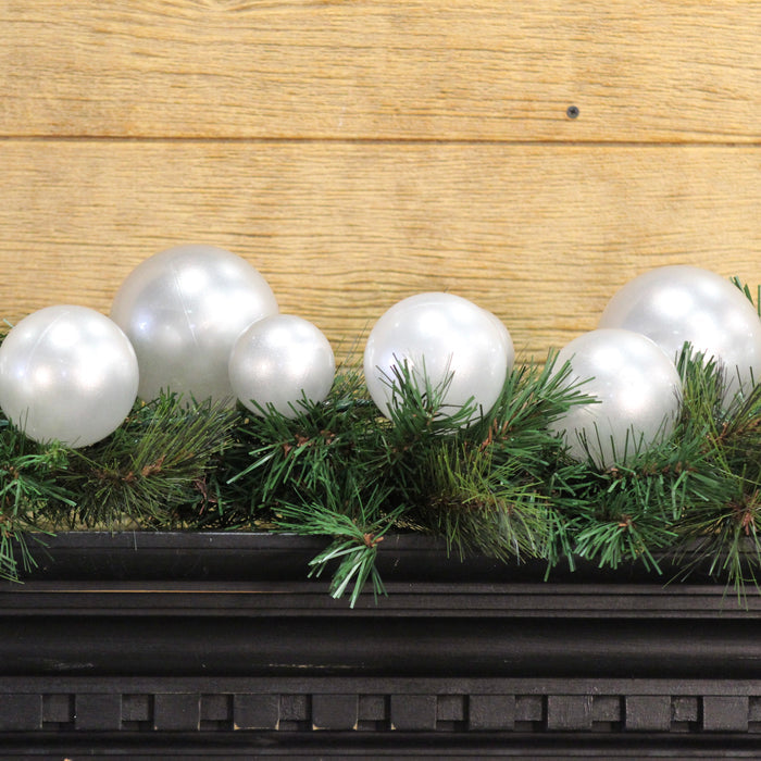 Silver Ball Garland, 10'