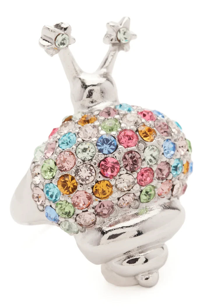 Silver Pastel Snail Ring