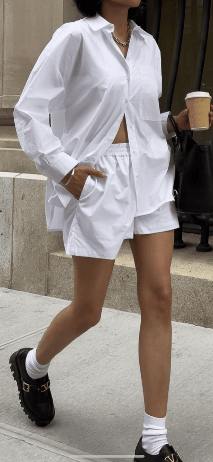 SixtyDays Boyfriend Short Shirt | White