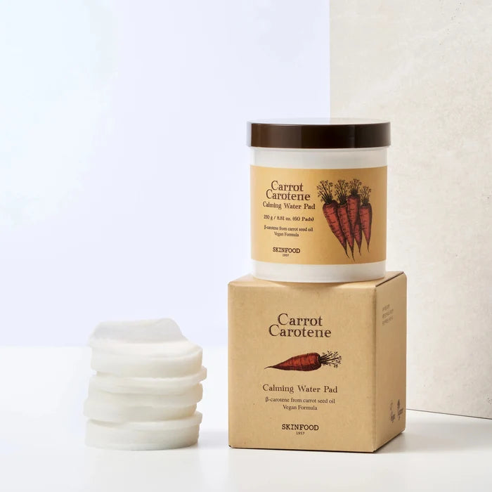 Skinfood Carrot Carotene Calming Water Pad 250ml / 60pads – Toner Pad | Korean Skincare Canada - VGLE