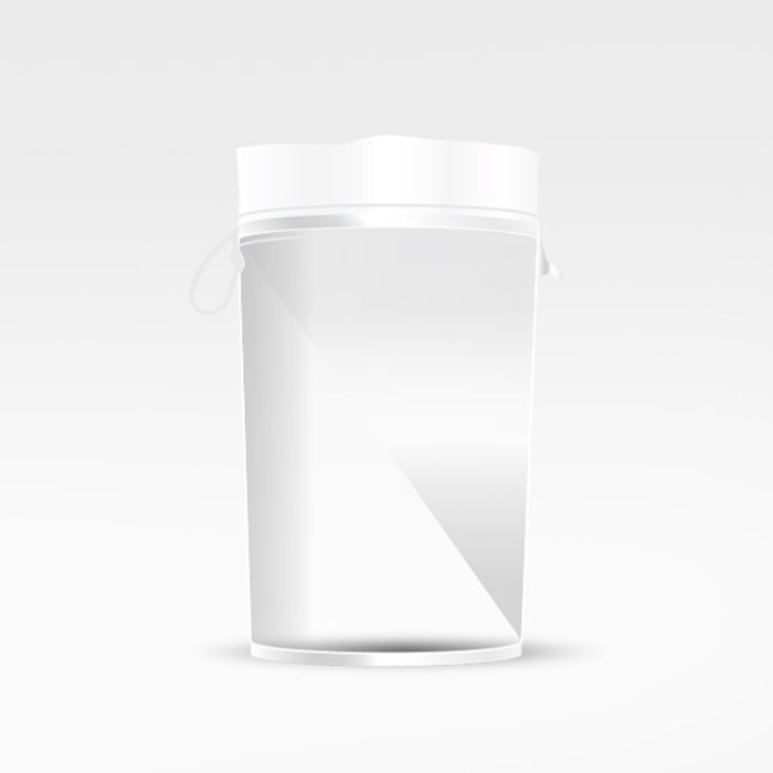 GK Hair Small Clear Bag shown straight on and close up, the clear zip pouch standing empty against a white background