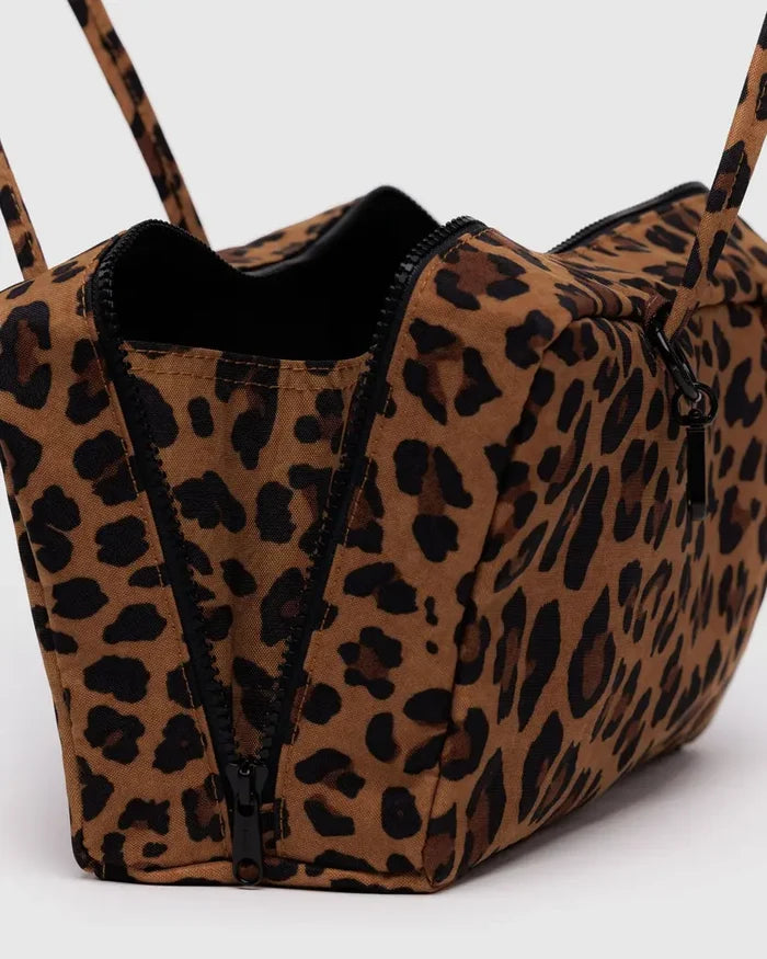 Small Leopard Nylon Bowler Bag