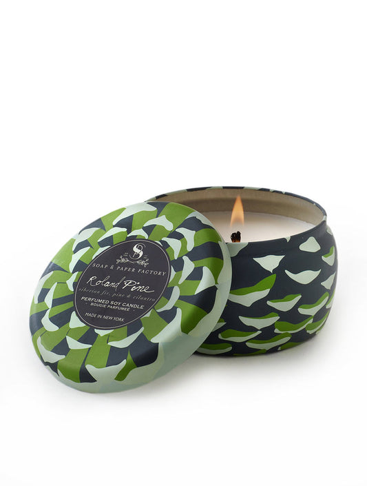 Soap & Paper Factory Roland Pine Large Tin Soy Candle 6 oz