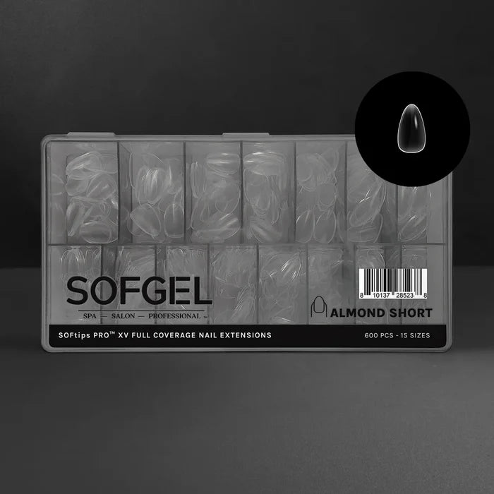 SOFGEL SOFTIPS PRO™ XV - Standard Almond Short, 600 pcs