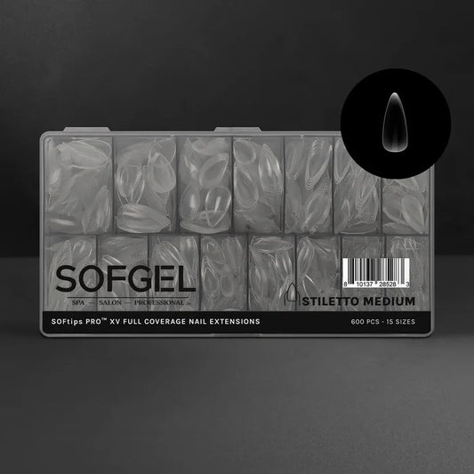 SOFGEL SOFTIPS PRO™ XV - Standard Stiletto Medium, 600 pcs