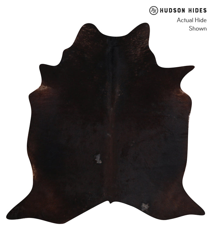 Solid Black Cowhide Rug #A10234