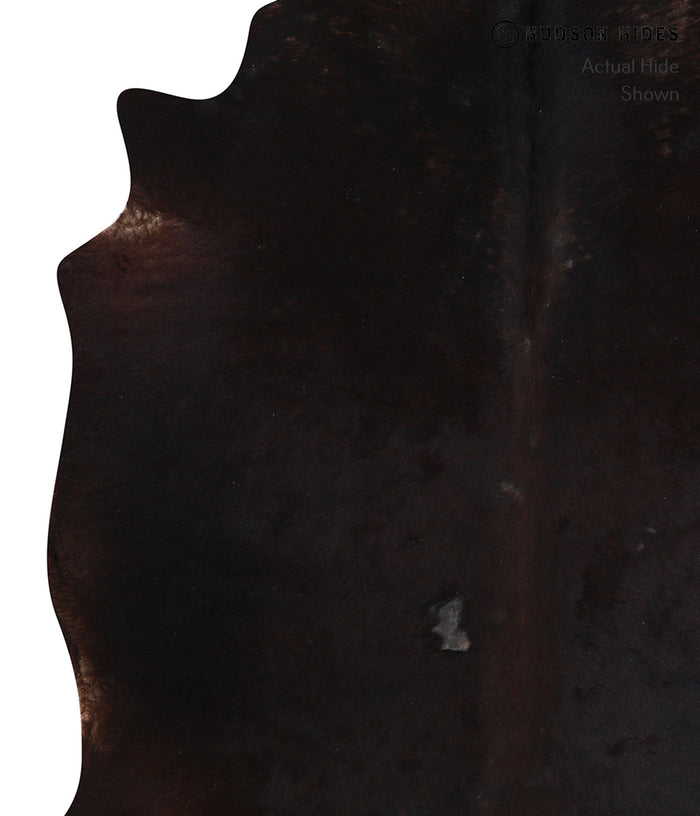 Solid Black Cowhide Rug #A10234