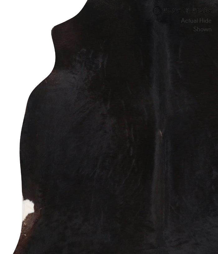 Solid Black Cowhide Rug #A10335