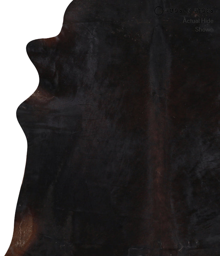Solid Black Cowhide Rug #A10061