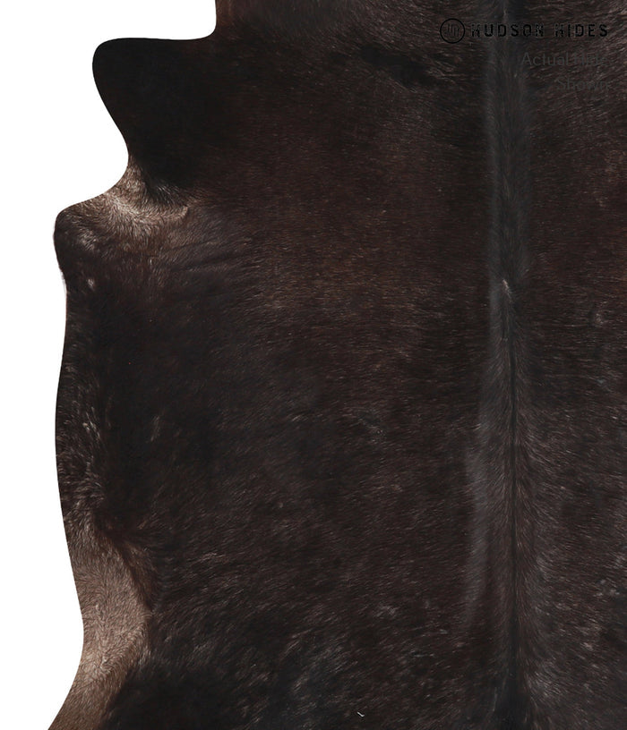 Solid Black Cowhide Rug #A10361