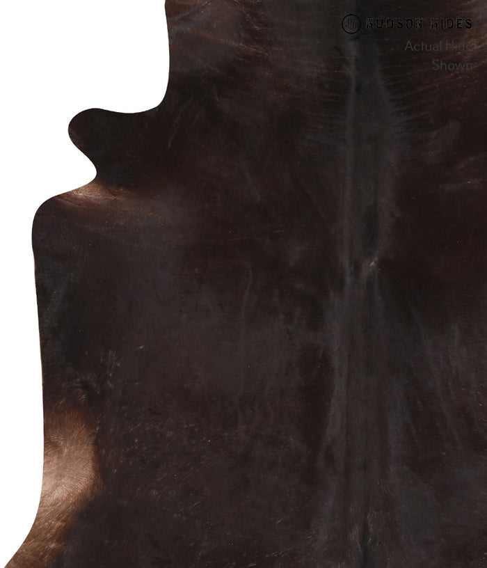 Solid Black Cowhide Rug #A10408
