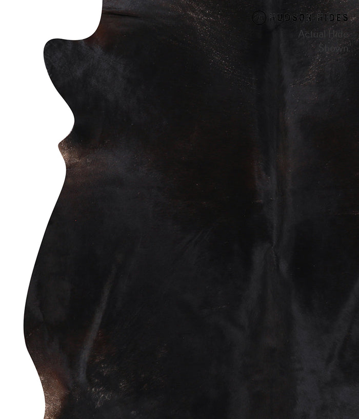 Solid Black Cowhide Rug #A10100