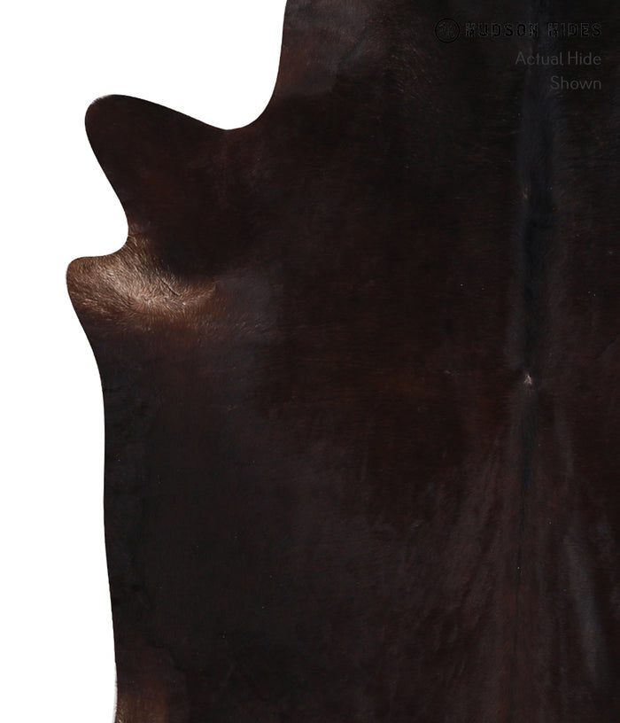 Solid Black Cowhide Rug #A10224