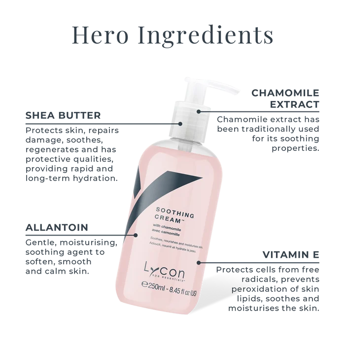 Soothing Cream 250ml Key Ingredients