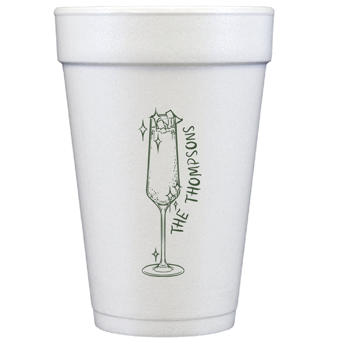 sparkly champs | styrofoam cups